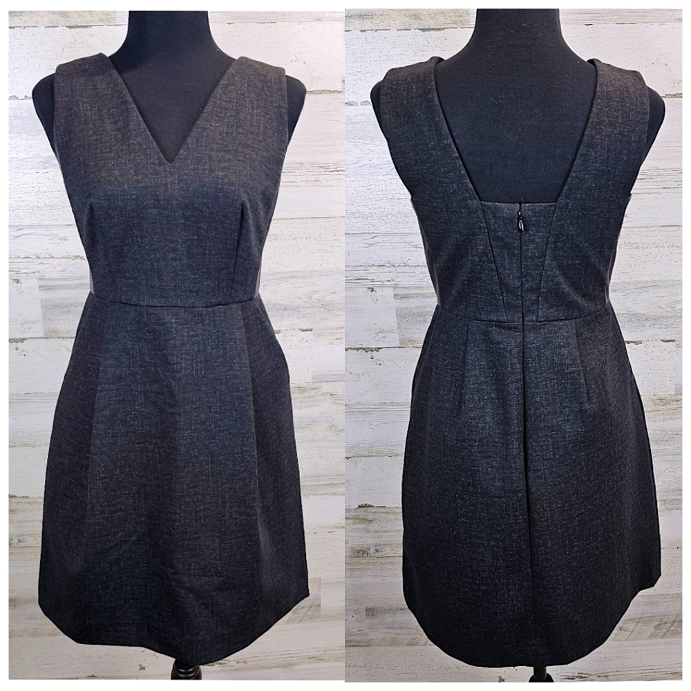 Madewell Womens Charcoal Sleeveless Mini Dress Size 2 Leather